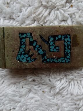 Turquoise Silver Money Clip
